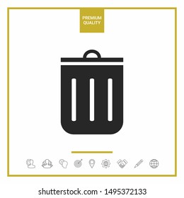 Trash can icon. Graphic elements for your design