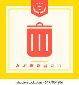 Trash can icon. Graphic elements for your design