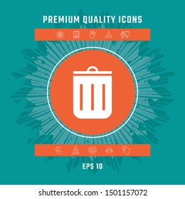 Trash can icon. Graphic elements for your design