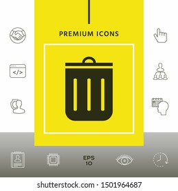 Trash can icon. Graphic elements for your design
