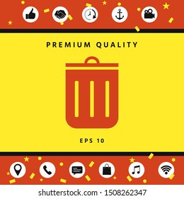 Trash can icon. Graphic elements for your design