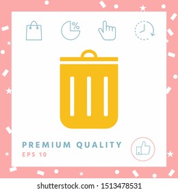Trash can icon. Graphic elements for your design