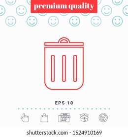 Trash can, icon. Graphic elements for your design