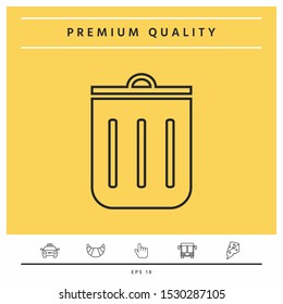 Trash can, icon. Graphic elements for your design