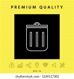 Trash can, icon. Graphic elements for your design