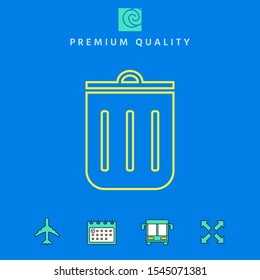 Trash can, icon. Graphic elements for your design