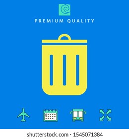 Trash can icon. Graphic elements for your design