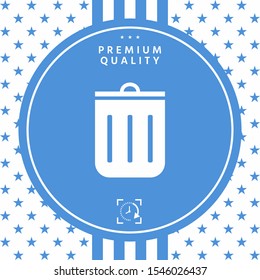 Trash can icon. Graphic elements for your design