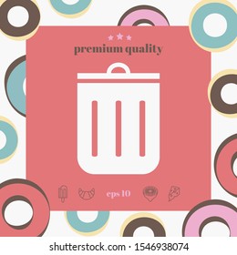 Trash can icon. Graphic elements for your design