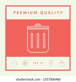 Trash can, icon. Graphic elements for your design