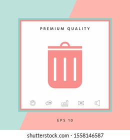 Trash can icon. Graphic elements for your design