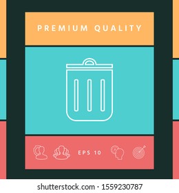 Trash can, icon. Graphic elements for your design