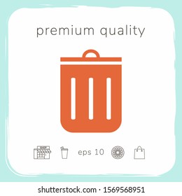 Trash can icon. Graphic elements for your design