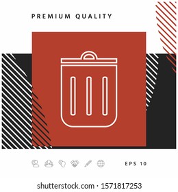Trash can, icon. Graphic elements for your design