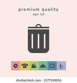 Trash can icon. Graphic elements for your design