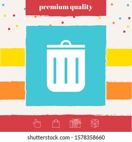Trash can icon. Graphic elements for your design