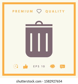 Trash can icon. Graphic elements for your design