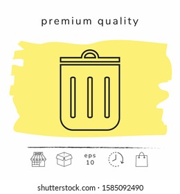 Trash can, icon. Graphic elements for your design