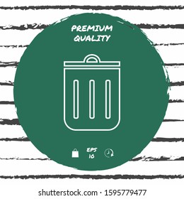 Trash can, icon. Graphic elements for your design