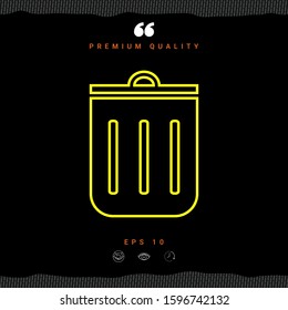 Trash can, icon. Graphic elements for your design