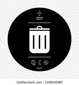 Trash can icon. Graphic elements for your design