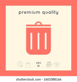 Trash can icon. Graphic elements for your design