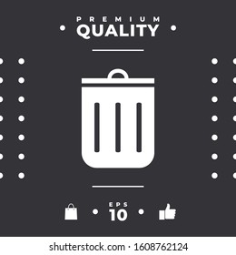 Trash can icon. Graphic elements for your design