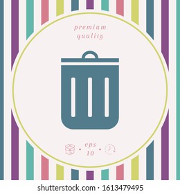 Trash can icon. Graphic elements for your design