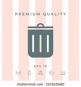 Trash can icon. Graphic elements for your design