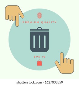 Trash can icon. Graphic elements for your design