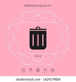 Trash can icon. Graphic elements for your design