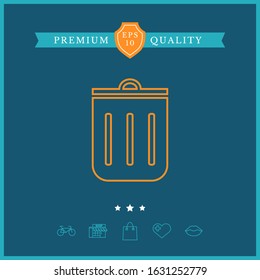 Trash can, icon. Graphic elements for your design