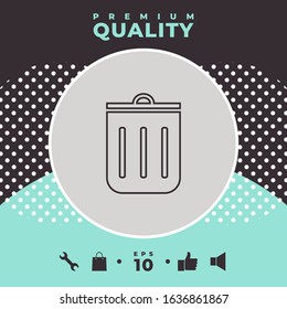 Trash can, icon. Graphic elements for your design