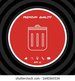 Trash can, icon. Graphic elements for your design