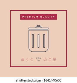 Trash can, icon. Graphic elements for your design