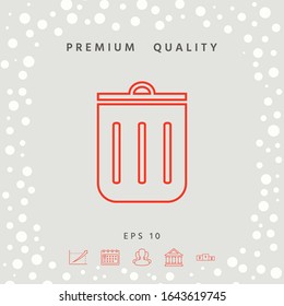 Basura, icono. Elementos gráficos para el diseño