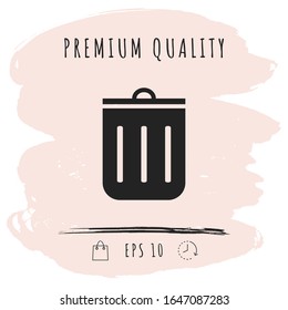 Trash can icon. Graphic elements for your design