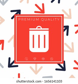 Trash can icon. Graphic elements for your design
