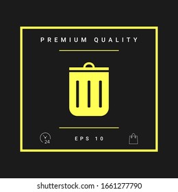 Trash can icon. Graphic elements for your design