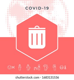  Icono de Basura. Elementos gráficos para el diseño