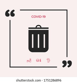 Trash can icon. Graphic elements for your design
