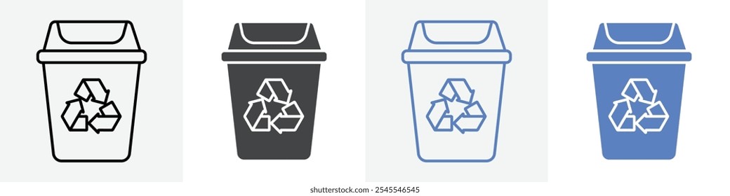 trash can icon Group symbol or sign vector