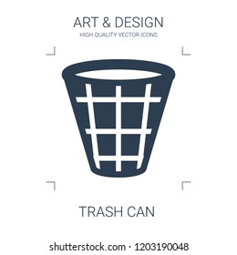 trash can icon. high quality filled trash can icon on white background. from art collection flat trendy vector trash can symbol. use for web and mobile
