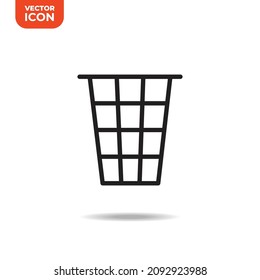 Müll kann Symbol werden. Qualitativ hochwertige Symbole, die für grafische Elemente für Büro- und Reinigungsarbeiten, Internet, Webdesign, Apps, Zeichens- und Farbbücher, Printmedien usw. geeignet sind EPS10 Vektorsymbol