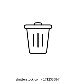 Trash Can Icon Illustration Design