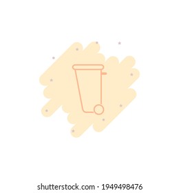Trash Can Icon Illustration Design