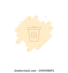 Trash Can Icon Illustration Design
