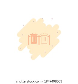 Trash Can Icon Illustration Design