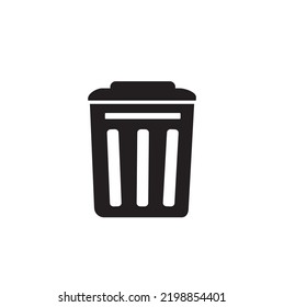 Trash can icon illustration, trash can icon isolated on white background