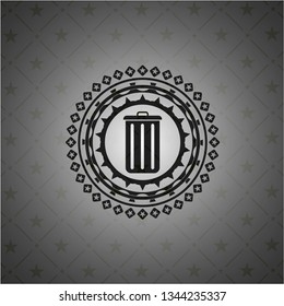 trash can icon inside black badge